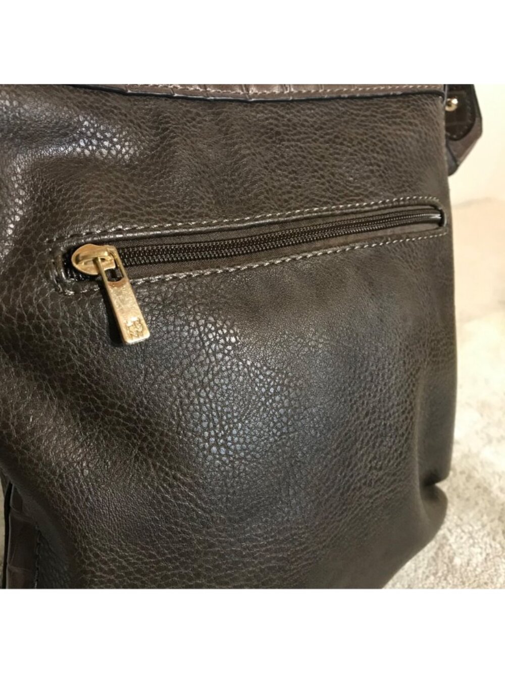 Hilary Radley Purse Brown Leather Crossbody Croc Embossed & Leopard Lining 10 x - Picture 6 of 15